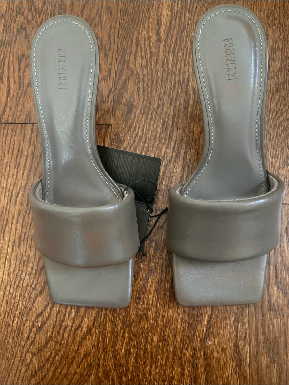 Forever 21 taupe color Padded Slide kitten Heels